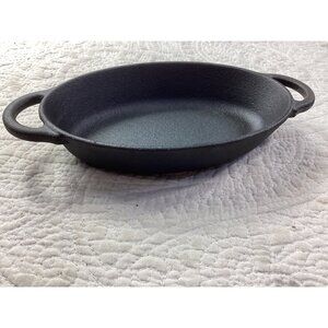 Pioneer Woman Cast Iron Oval Casserole Baking Dish With Handles *Black*6”x4”*NEW